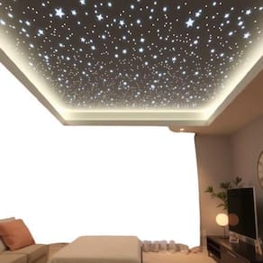 Kit Estrelado 500 Fibra Ótica Branco Misto Decoração