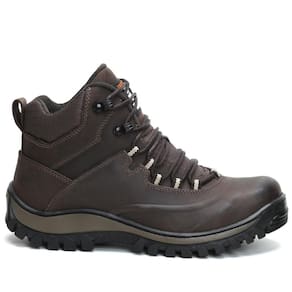 Bota Adventure Couro Masculina Cadarço Cano Médio