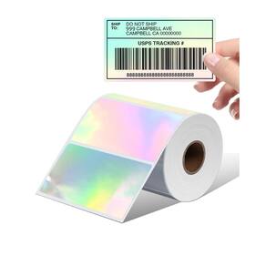 Etiquetas térmicas Memoking 4x2cm Holographic Silver 500 Labels