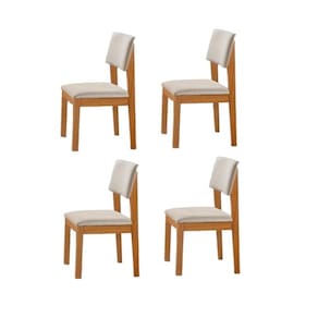 Kit 4 Cadeiras para Mesa de Jantar Estofada - Turim - LJ Móveis
