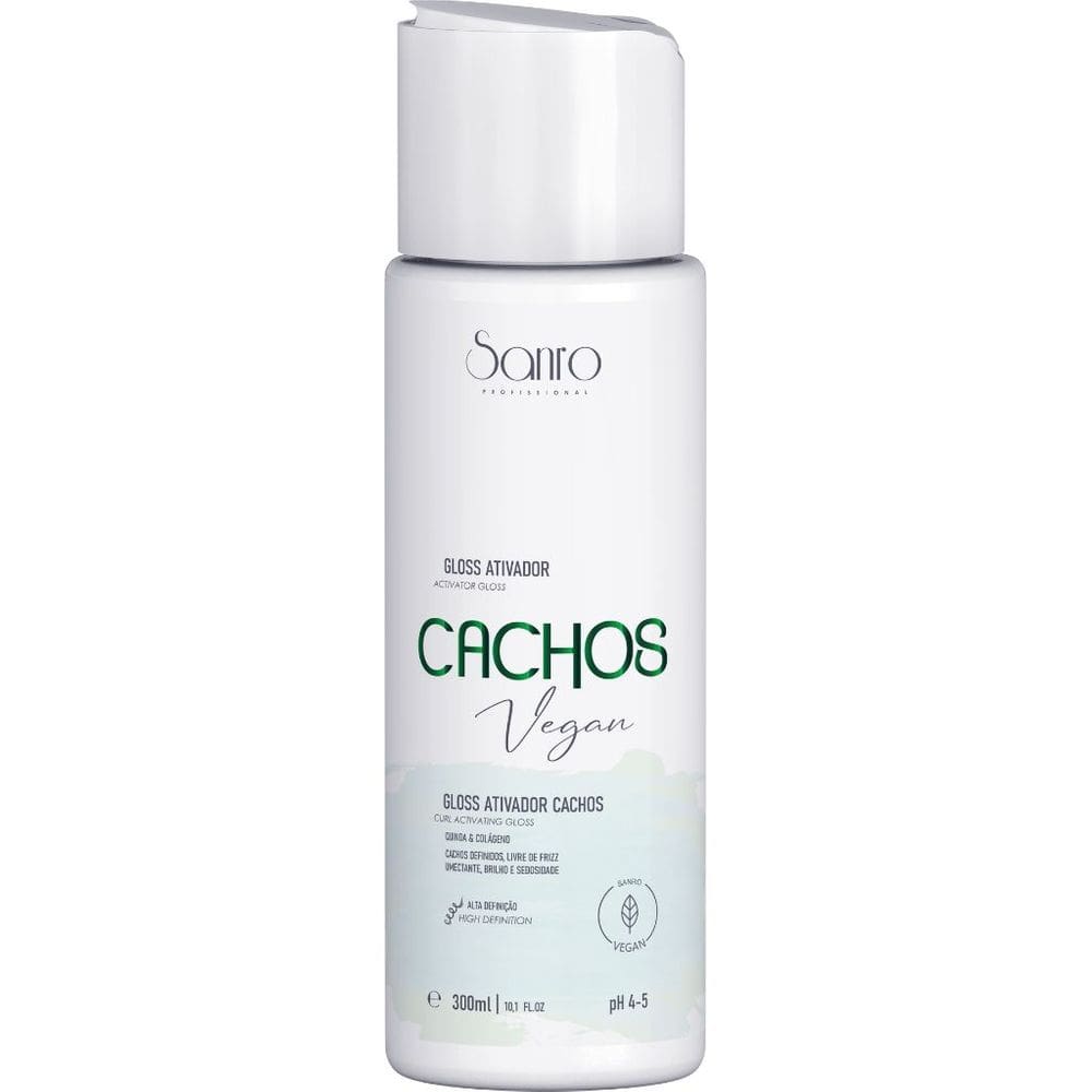 Gloss Ativador de Cachos Vegan 300ml Sanro Cosméticos