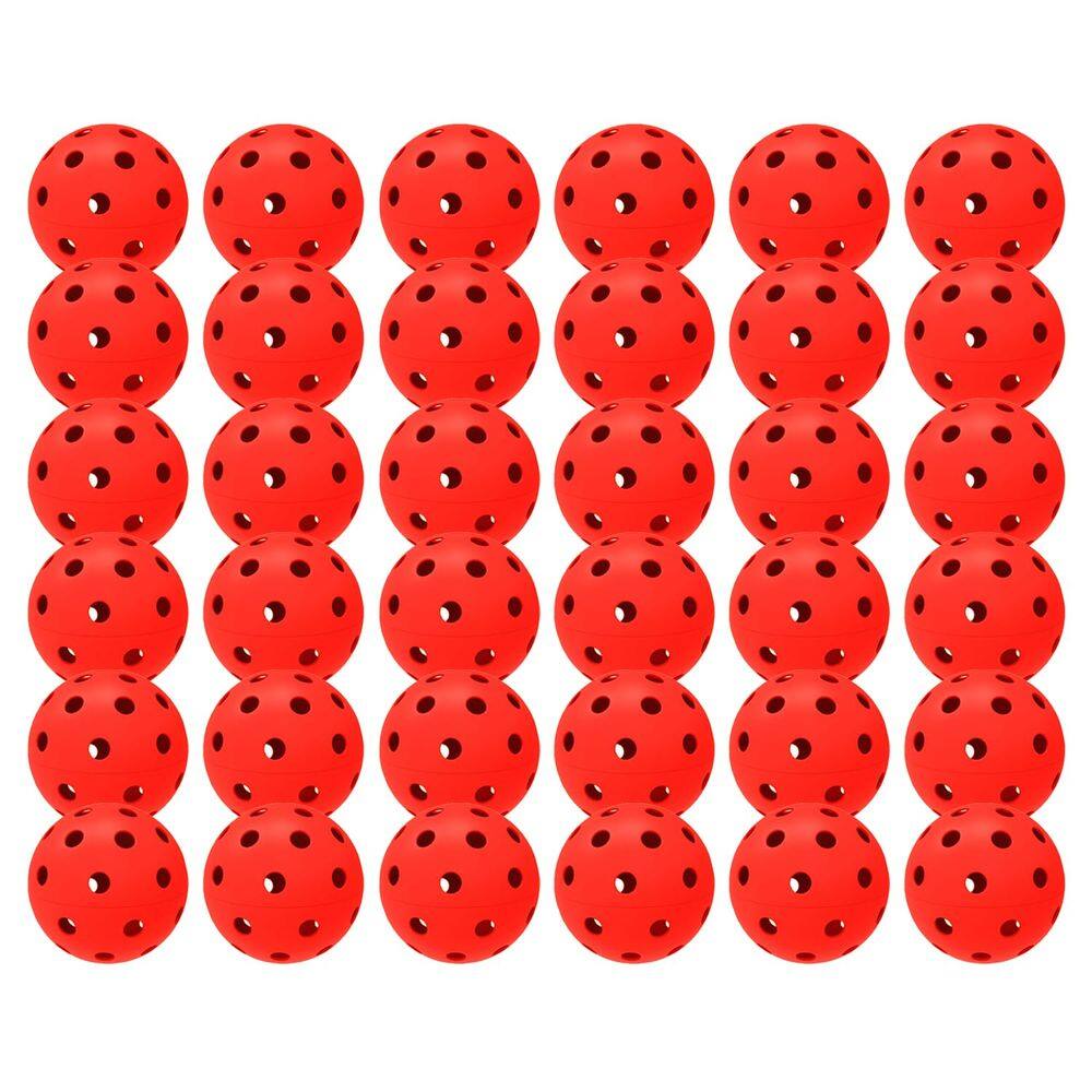 Pickleball Balls Spunspon, pacote de 36, 40 furos, vermelho ao ar livre