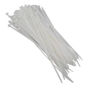 Abraçadeira Nylon Branca 2,5X100Mm Tire Up Pacote 100 Peças
