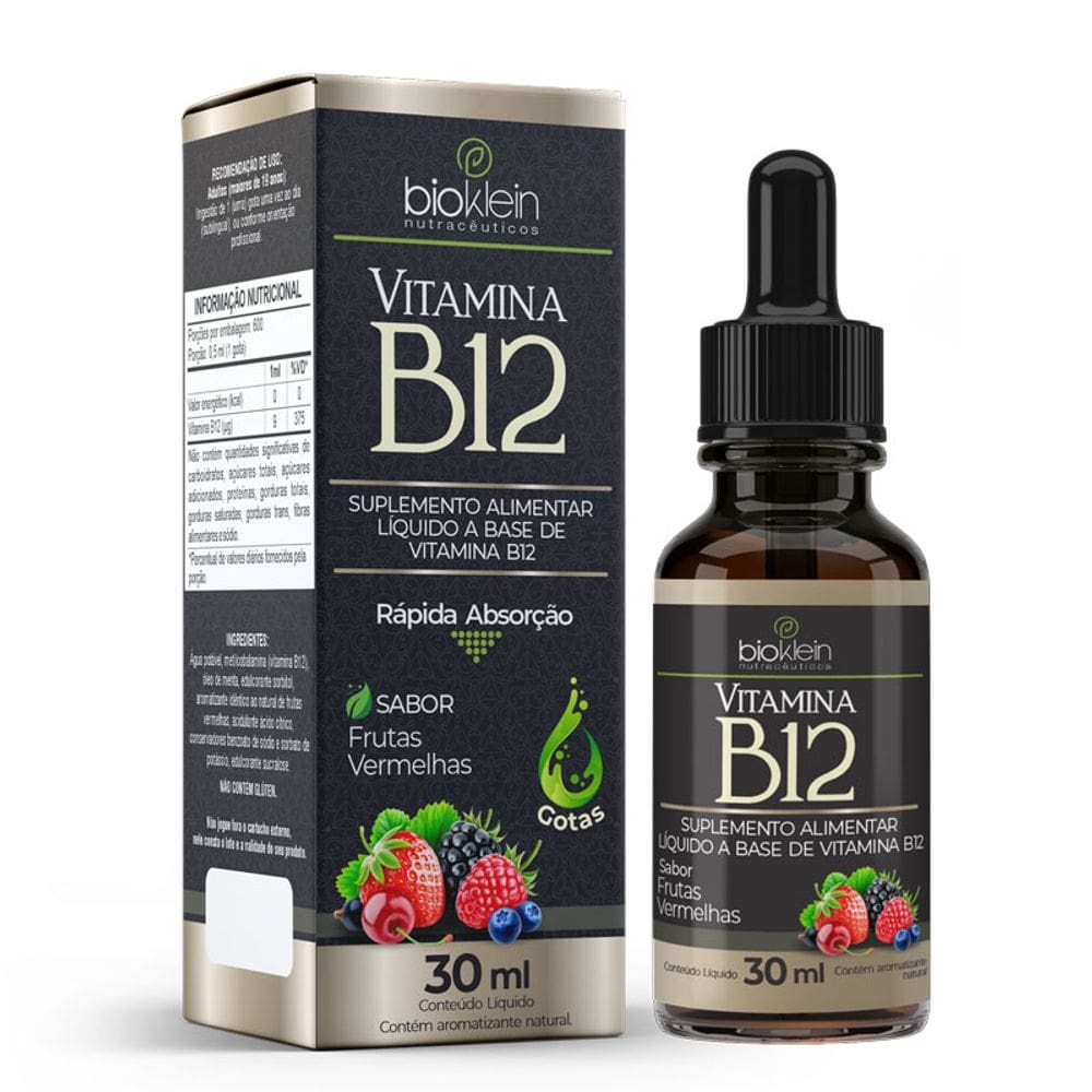 Vitamina B12 Gotas 30ml Metilcobalamina - Bioklein