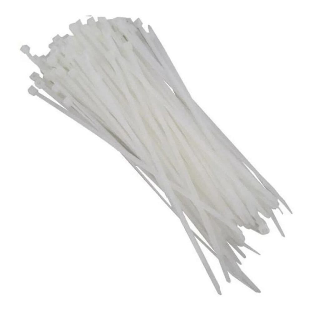 Abraçadeira Nylon Branca 2,5X100Mm Tire Up Pacote 100 Peças
