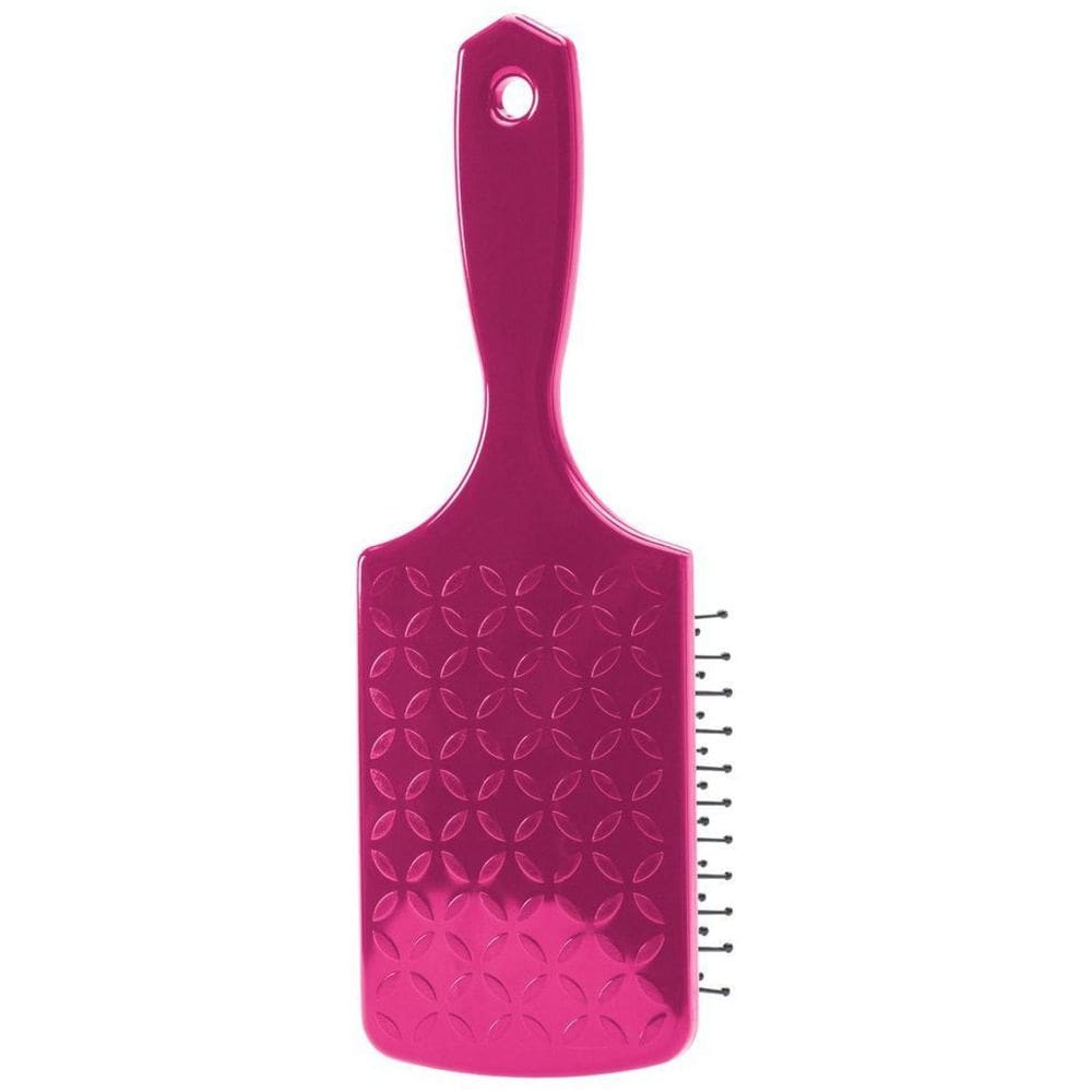 Kit 02 Escova Raquete Almofadada Rosa Profissional Beleza