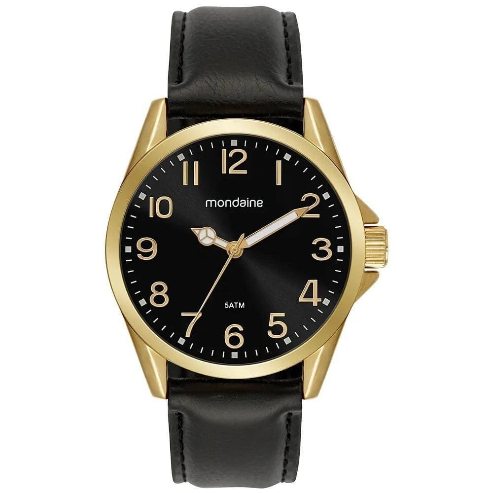 Relógio Mondaine Masculino 99741Gpmvd Dourado Visor Preto