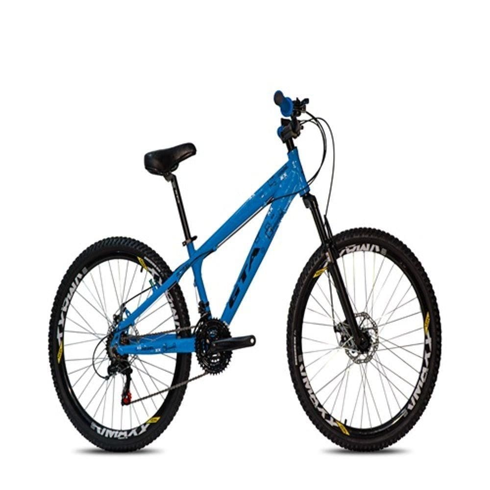 Bicicleta Aro 26 Freeride Gta Azul Câmbios Shimano 21 Velocidades Aro Vmaxx