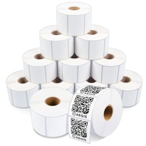 Etiquetas térmicas diretas Aegis Adhesives 2x1,5 polegadas 900/rolo