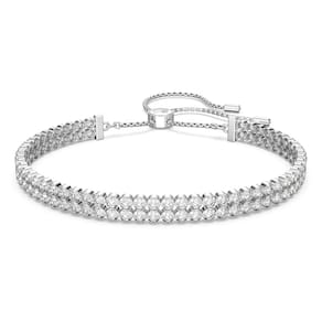 Pulseira Swarovski Matrix Tennis feminina com cristais transparentes