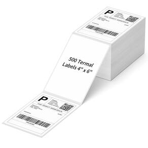 Etiquetas térmicas diretas Fanfold | Etiquetas NeFlaca 4x6 500