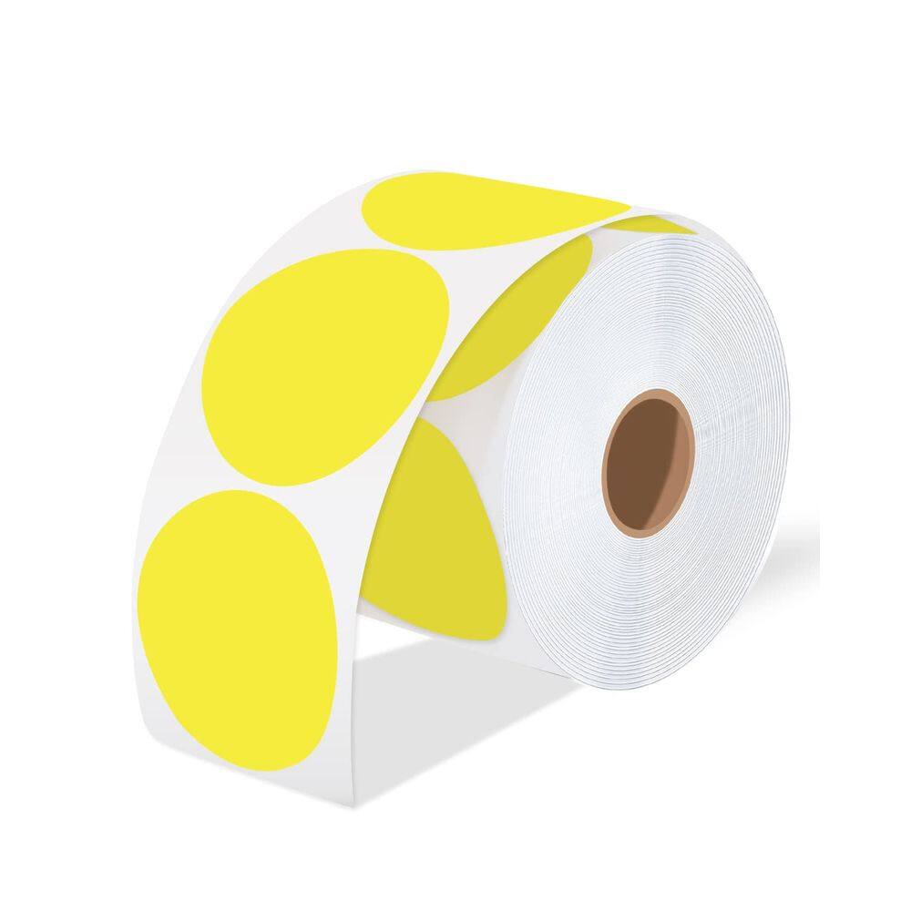 Etiquetas adesivas térmicas iEager Circle 7,62 cm Yellow 500 Labels