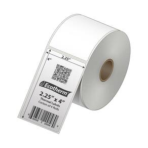 Etiquetas térmicas Ecotherm 2,25x4" 4 rolos 1440 etiquetas