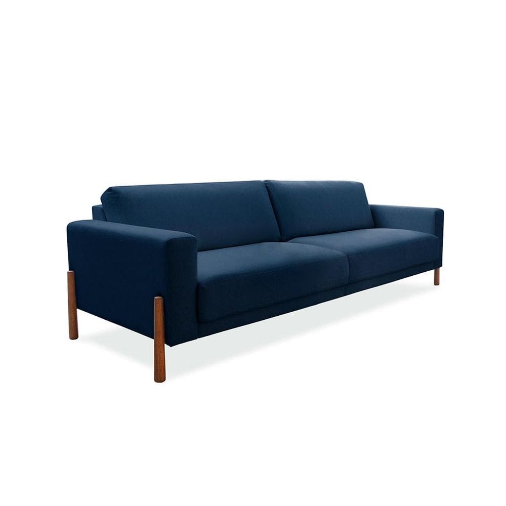 Sofá 4 Lugares Laura Linho Azul 260 cm