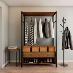 Guarda-Roupa Closet Michigan 2 GV Preto e Marrom