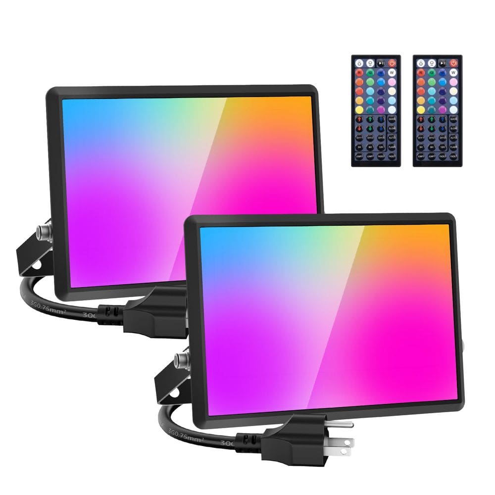 Holofote LED Olafus 30W Outdoor RGB 2700K Branco Quente