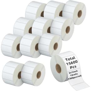 Etiquetas térmicas diretas KingTac 2x1" 15600 Etiquetas 12 rolos