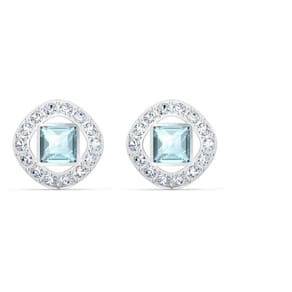 Brincos Swarovski Una Angelic com água e cristais transparentes