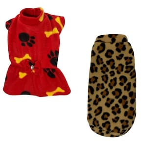 Kit 2 Roupas De Inverno Cães E Gato Vestido E Capa Eg - 002
