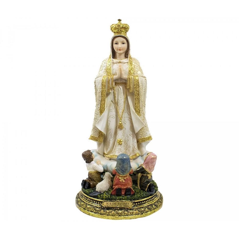 Imagem Nossa Senhora De Fátima Grande De Resina 50 Cm