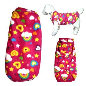 Roupa Para Cães - Suéter Inverno Rosa Colorido M