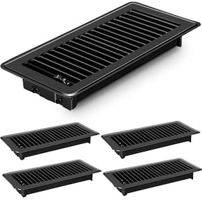 Floor Register Essenya 4x12" (10x30cm) Metal Rust Proof Bla