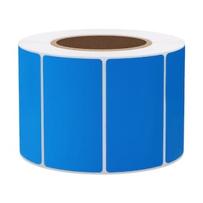Etiquetas térmicas HYBSK 57x32mm para envio, códigos de barras, azuis
