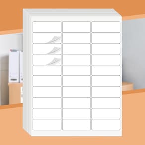 Etiquetas de correspondência Tapsin 1x2,6" 30up para impressora a laser/jato de tinta