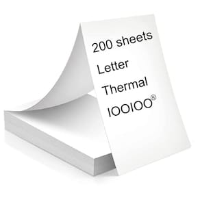Papel para impressora térmica IOOIOO 8,5 x 11 polegadas 200 páginas