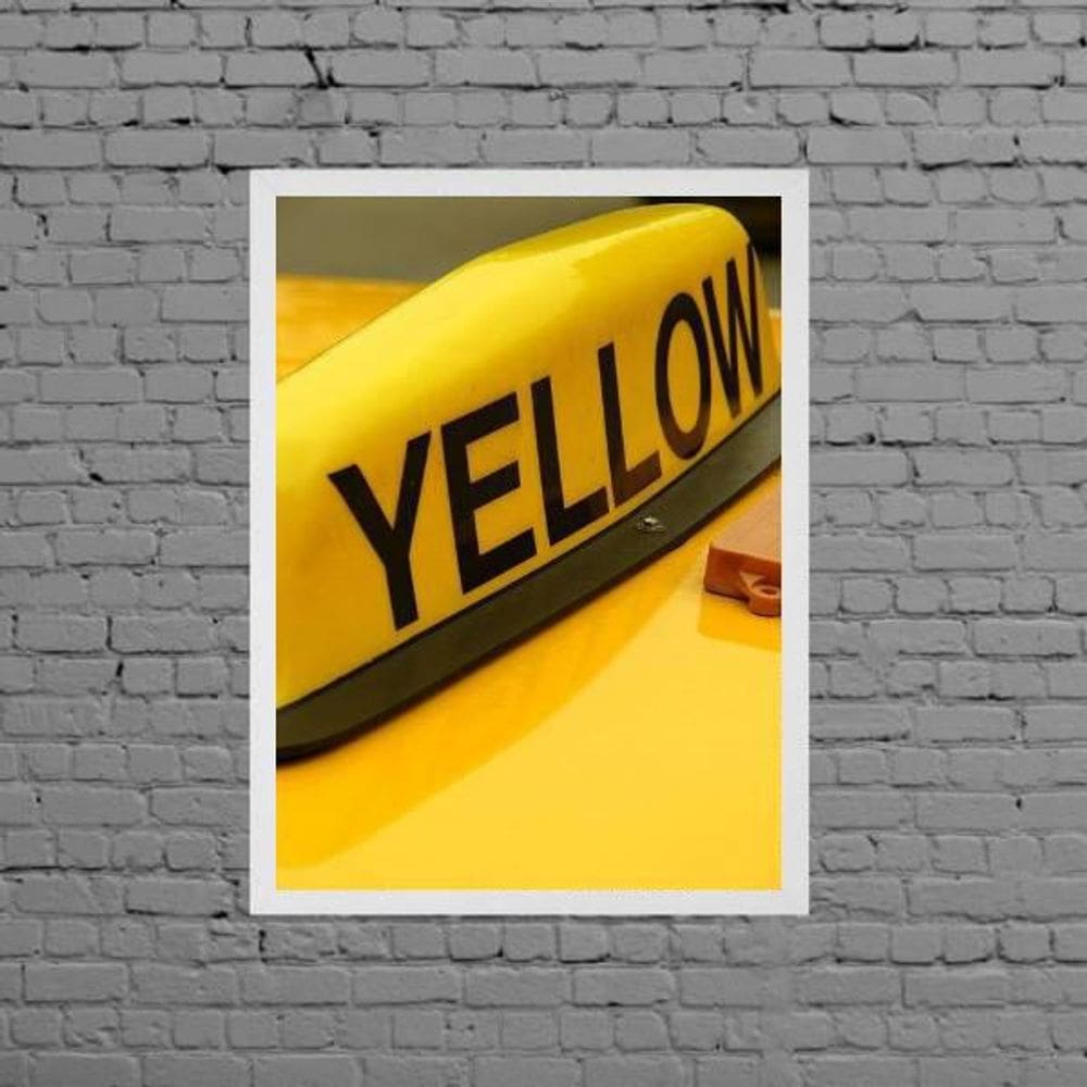 Quadro Decorativo Taxi Yellow 33X24Cm