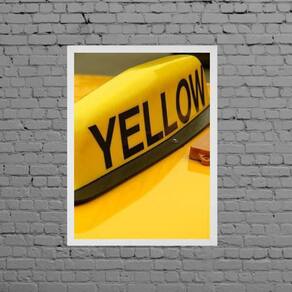 Quadro Decorativo Taxi Yellow 33X24Cm