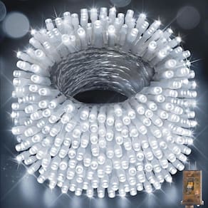 Luzes de corda de Natal Hezbjiti 1000 LED 123m ao ar livre