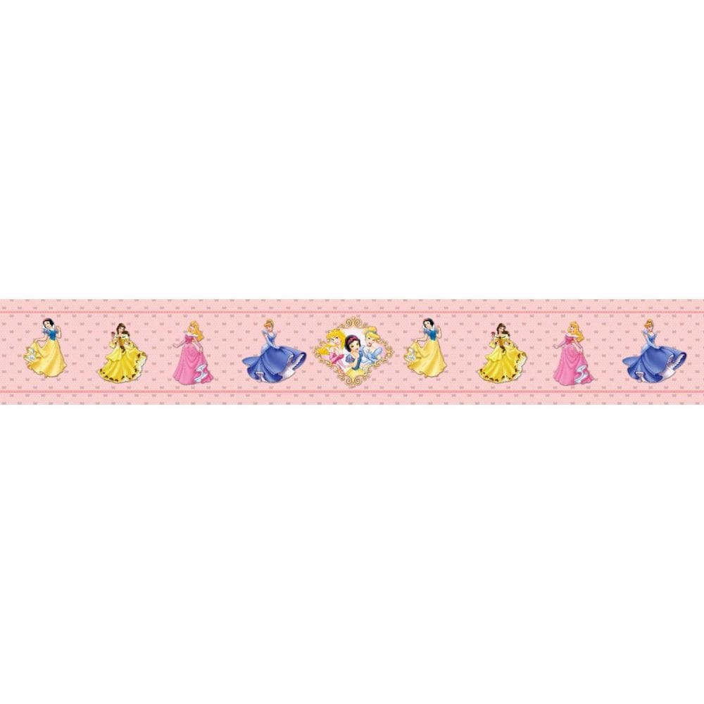 Faixa Papel De Parede Adesivo Infantil Princesas 100X15Cm