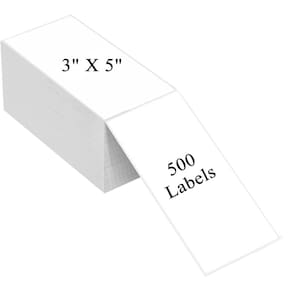 Etiquetas térmicas BricAbel 5x3cm 500 unidades para Zebra, Rollo Printe