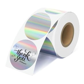 Etiquetas térmicas JOYIT Holographic 2" redondas 400 unidades/rolo x400
