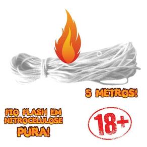 Cordao Fio Flash Premium Colorido 5 Metros, Panda Magic Cor Branco