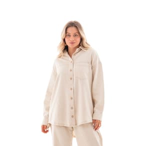 Camisa Linho Feminina Arauto Oversized Eco Fibers