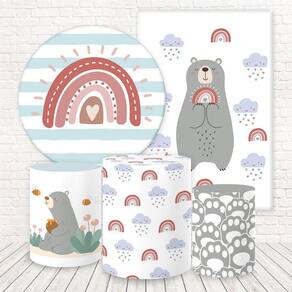 Kit 2 Painéis E Capas Tecido Sublimado Boho Fkpc-1283