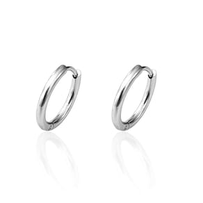 Brinco Masculino de Argola Aço Inox Antialérgico Pequeno