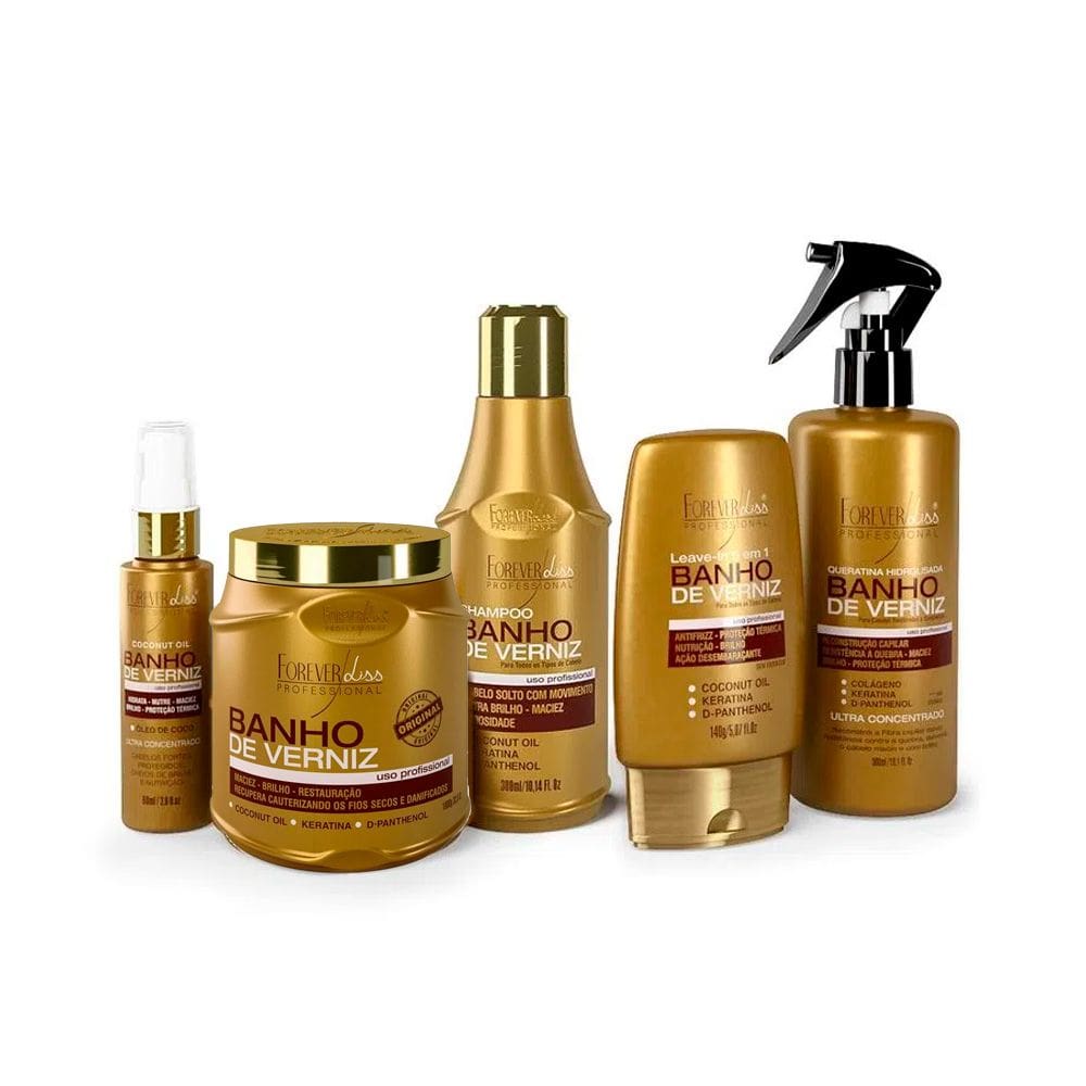 Kit Banho de Verniz Completo Forever Liss Profissional