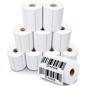 Etiquetas térmicas diretas Aegis Adhesives 10 rolos 900 etiquetas 4x