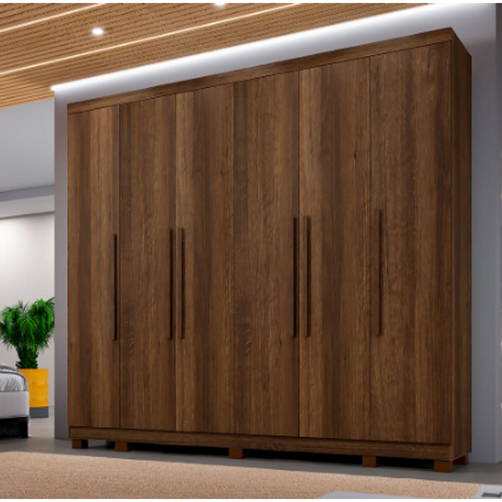 Guarda Roupa Casal 6 Portas Atlanta Benetil Móveis - Imbuia