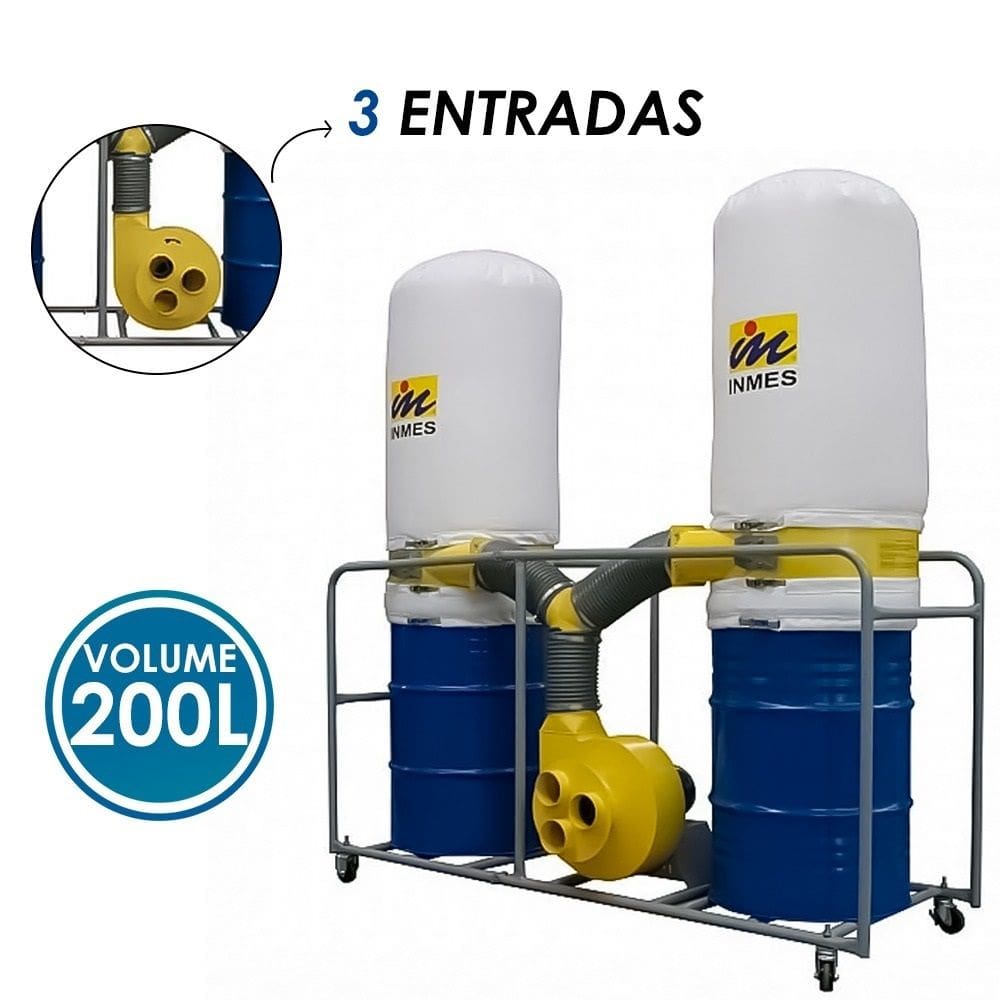 Coletor De Pó 4 Entradas 2 Reservatório 5cv EF-500T2TR Inmes