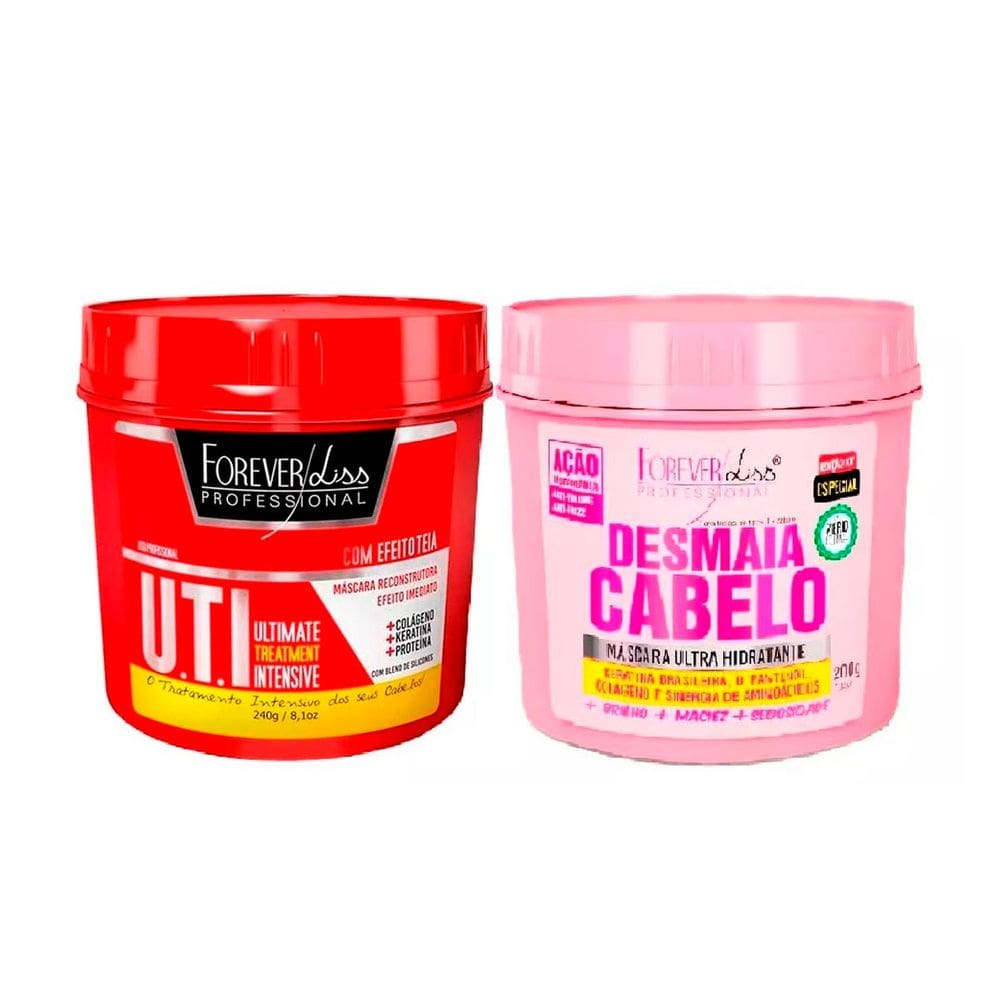 Kit Mascaras Desmaia Cabelo e UTI Forever Liss
