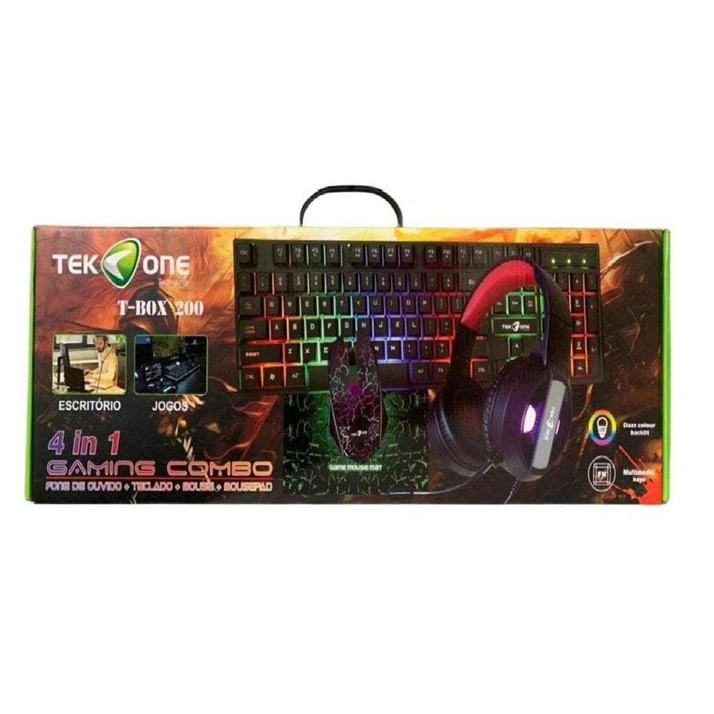 Kit Gamer 4 Em 1 Gaming Com Teclado Fone Mouse E Pad Speed