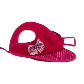 Boné para Cachorro com viseira cor rosa tamanho G
