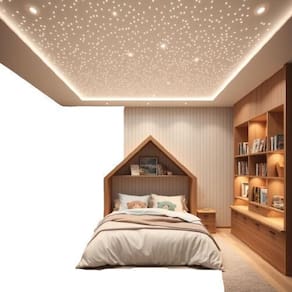 Kit Led 200 Fibra Ótica Rgb Mix Efeito Estrelado