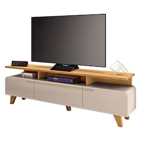 Rack Bancada para Sala Essenza 2.0 Off White Cinamomo – HB Móveis