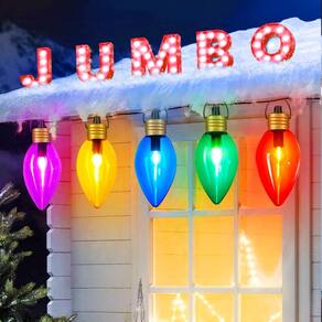 Luzes de corda Brightown Super Jumbo C9 11 pés 5 LED multicoloridas