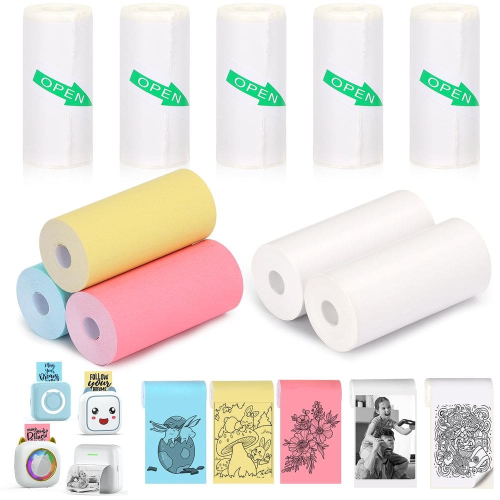 Papel de impressora térmica HUIJUTCHEN 10 rolos 57x25mm para Mini P